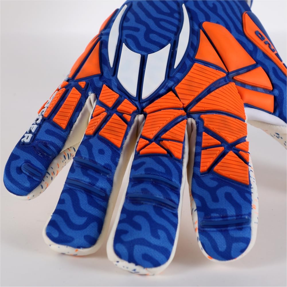 HO Soccer Plus Legend SSG Roll/Negative Blue-Orange Gants de Gardien de But Unisexe pour Enfants, Bleu/Orange, 6