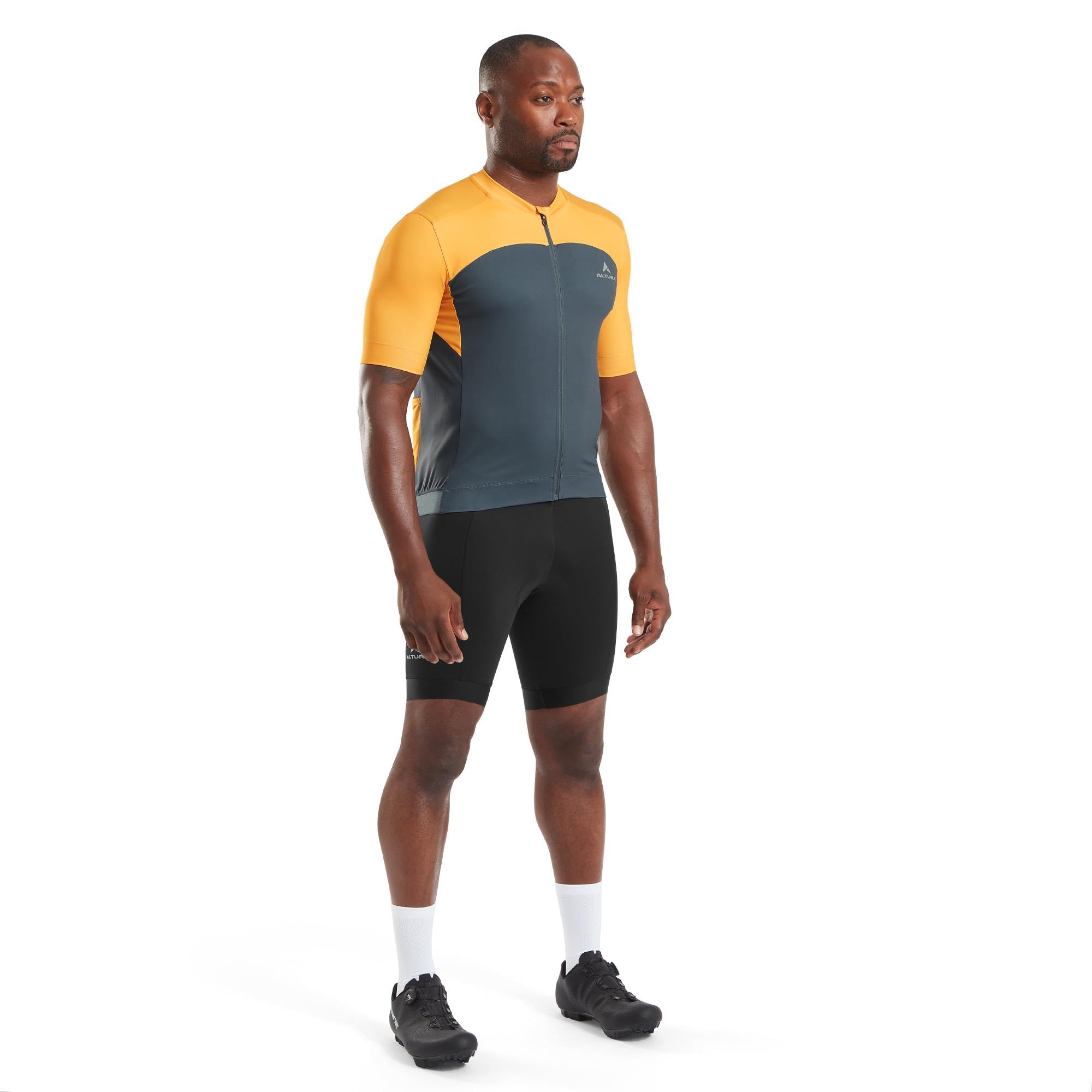 Altura Airstream Maillot Ciclismo Manga Corta Hombre - Maillot Bici Carretera Ligero Transpirable, Tejido Evacuación Humedad, 3 Bolsillos, Cremallera - Carretera, Gravel y MTB
