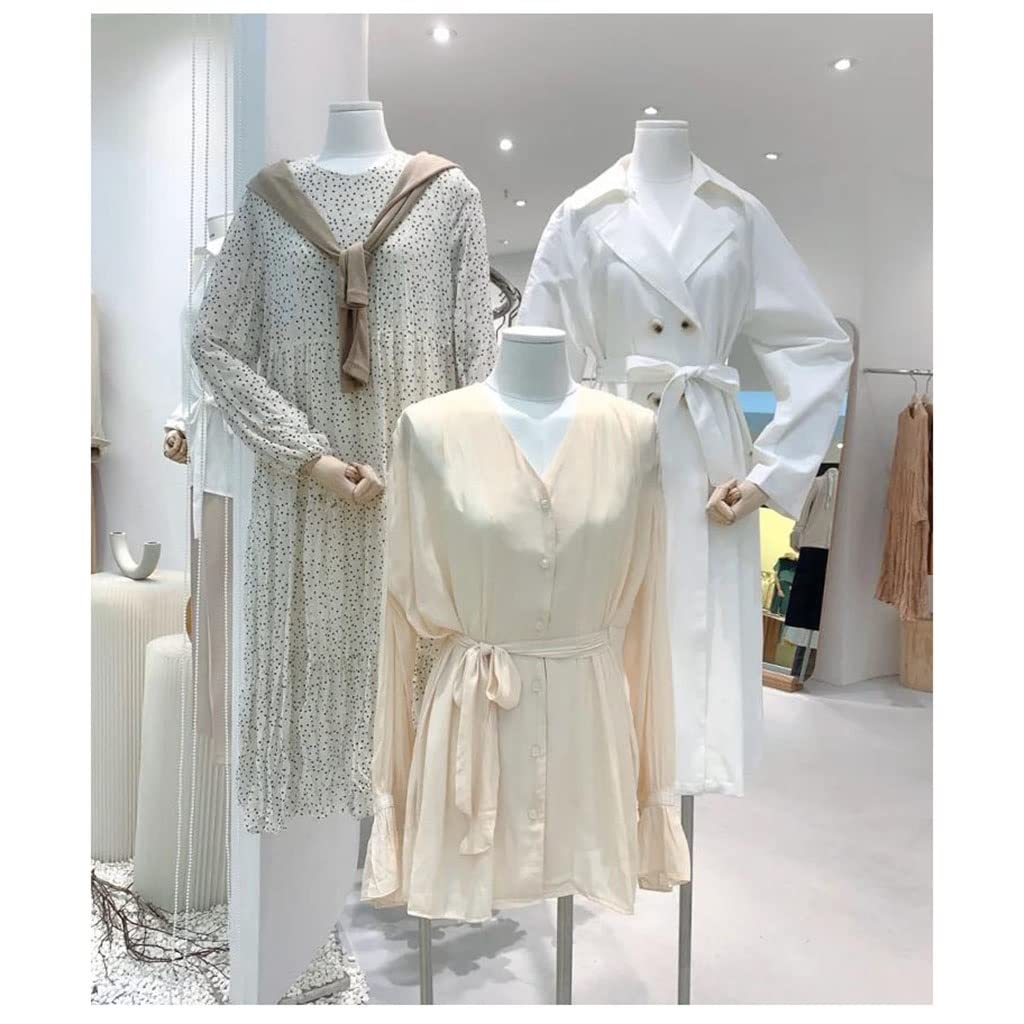 Générique Lot de 2 mannequins de Couture Femme avec Bras et tête Amovible, Hauteur réglable, pour vitrine de vêtements et de Bijoux (Couleur : avec Bras, Taille : S/S)