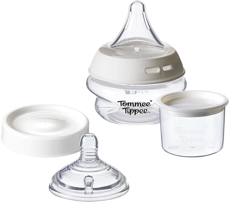 Natural Start Newborn Bottle Acceptance Trial Kit | 2oz Baby Bottle With Choice of Anti-Colic, Breast-Like Nipple shapes, Milk Storage Cup & Lid, BPA Free