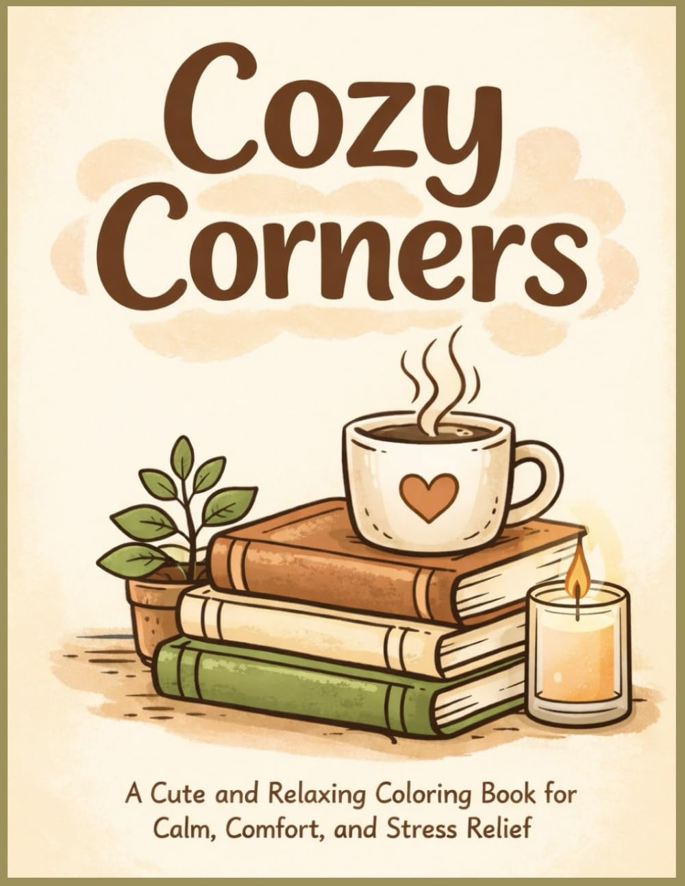 Cozy Corners: A Cute and Cozy Coloring Book for Calm, Comfort and Stress Relief