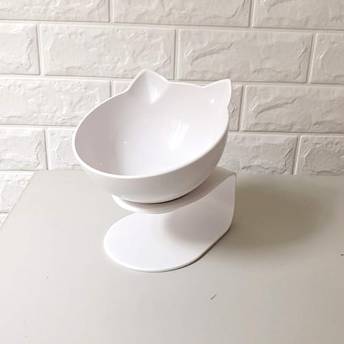 Miniatura 3 de Cuenco elevado para gatos con soporte elevado, diseño inclinado de 15 grados, soporte protector de cuello elevado para alimentos para mascotas,