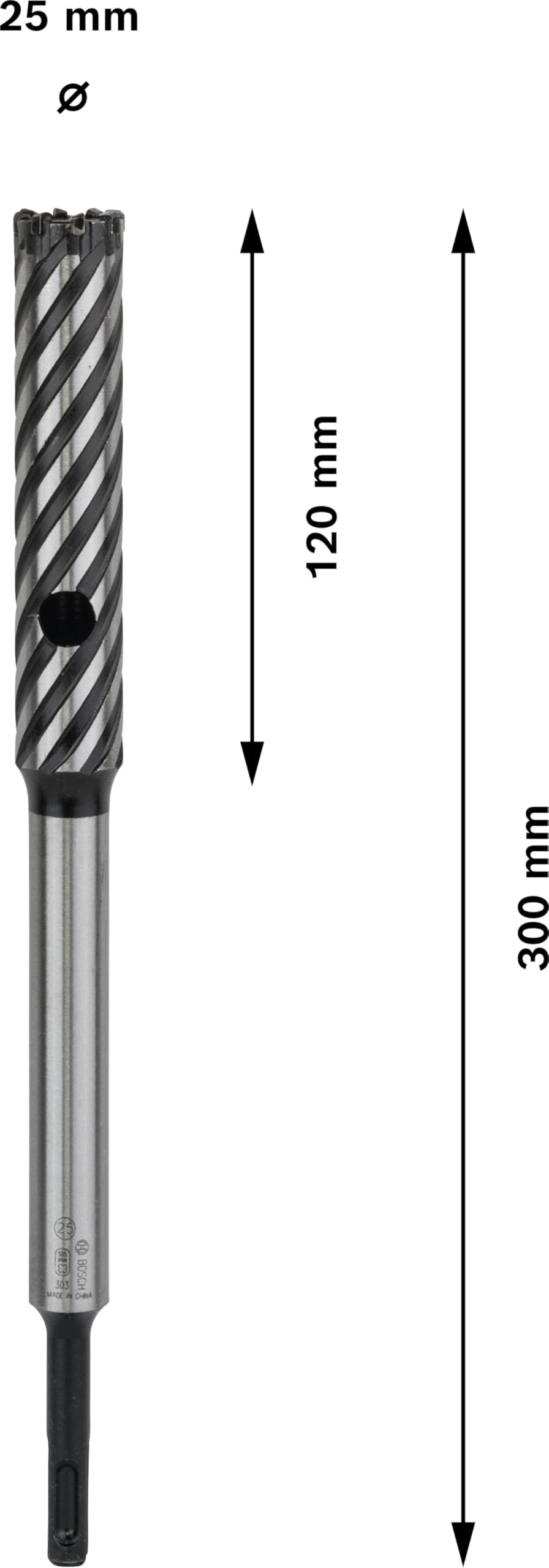 Bosch 1x Foret PRO SDS plus-9 Rebar Cutter (pour Béton armé, Fonte, Ø 25,00 mm, Professional Accessoire Marteau burineur)