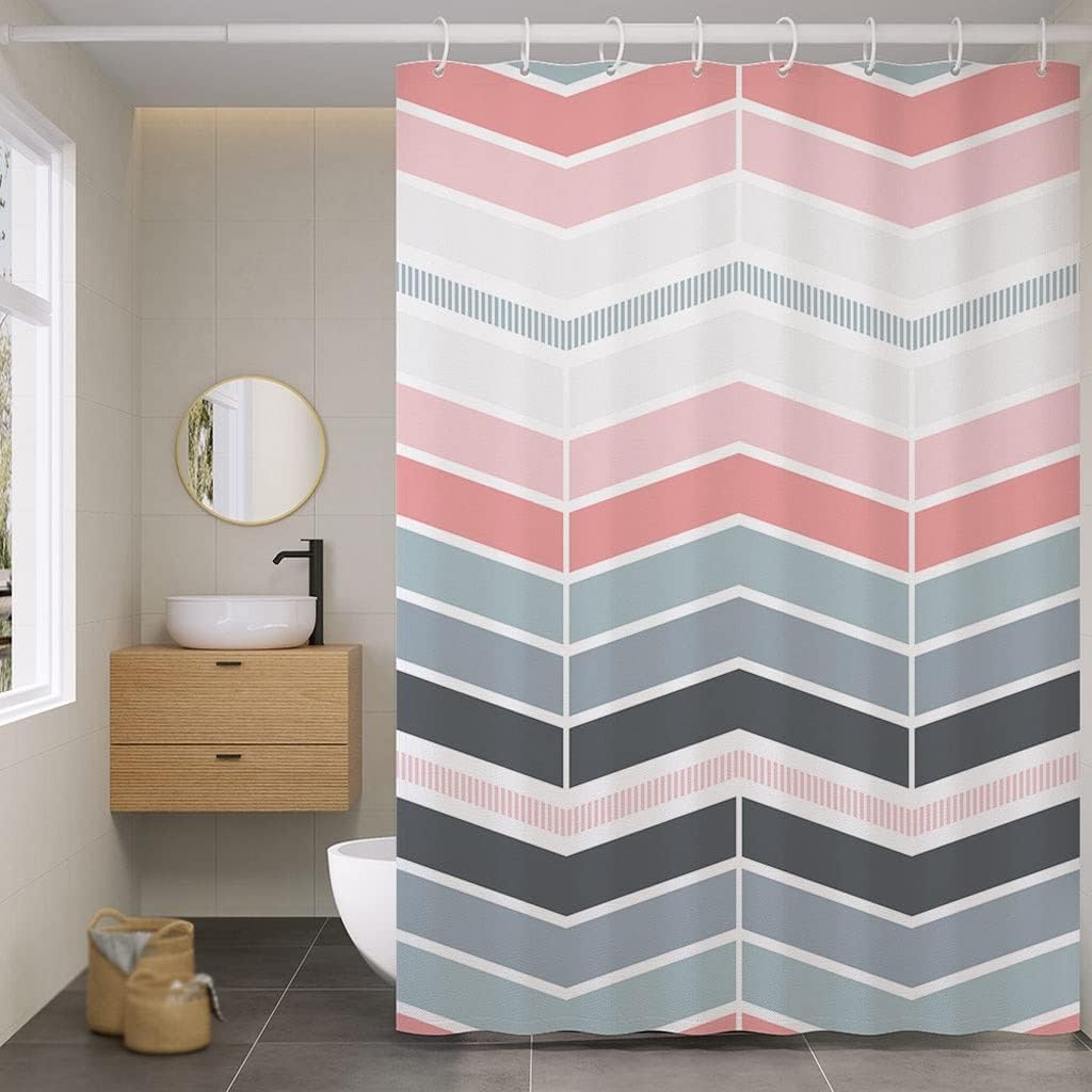 Waterproof Shower Curtain Thickened Polyester Fabric Bathroom(80cm*180cm)