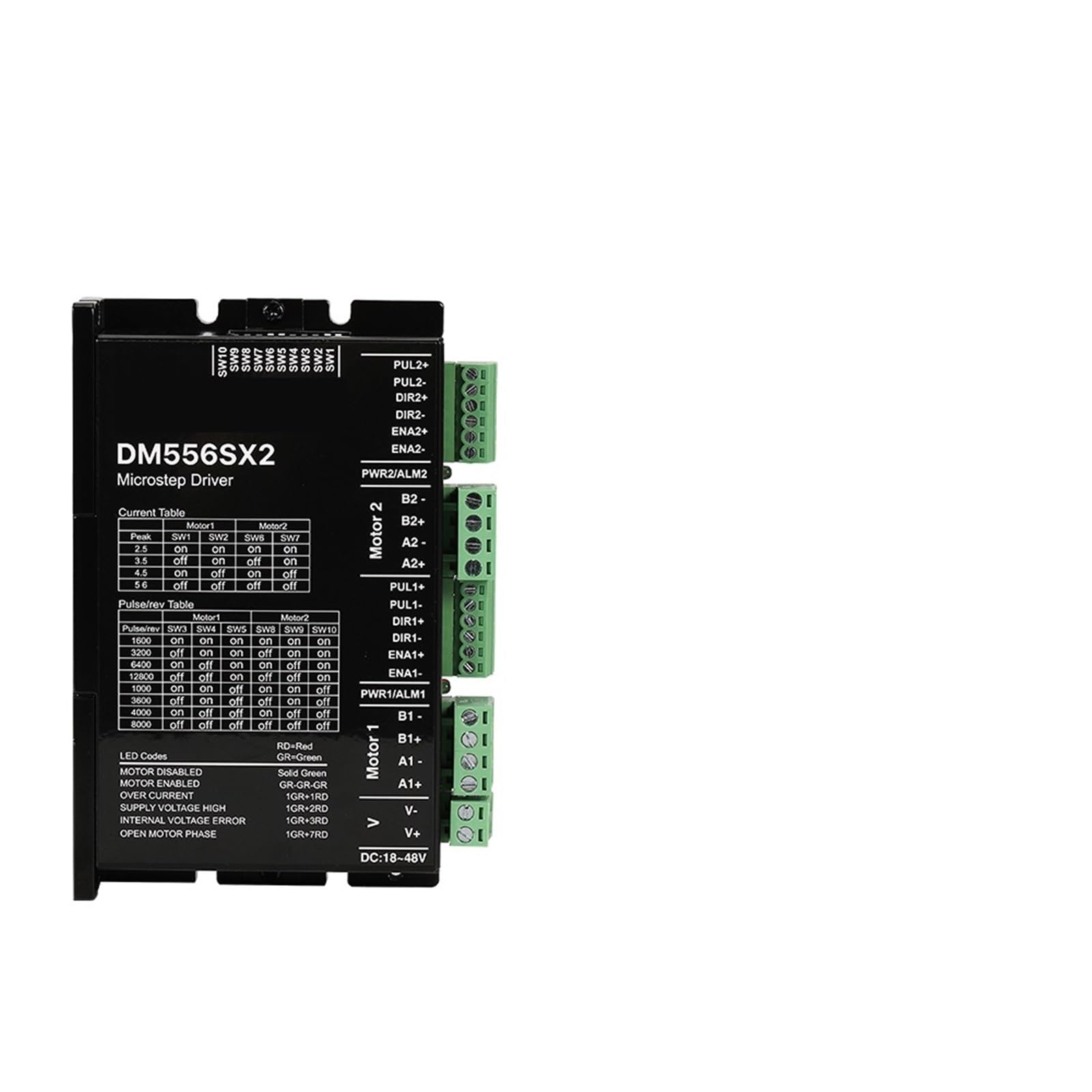 Driver de moteur pas à pas DM556SX2 5.6A alimentation 24V 48VDC CNC laser