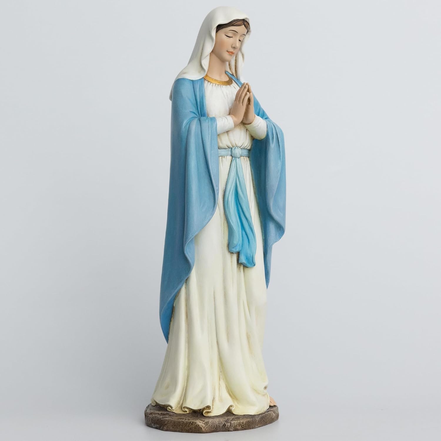 Mother Mary Statue, 14.5 Inches Madonna Virgin Mary Statue Elegant Home Decor, Hand Painted Blessed Mother Figurines Religious Gifts