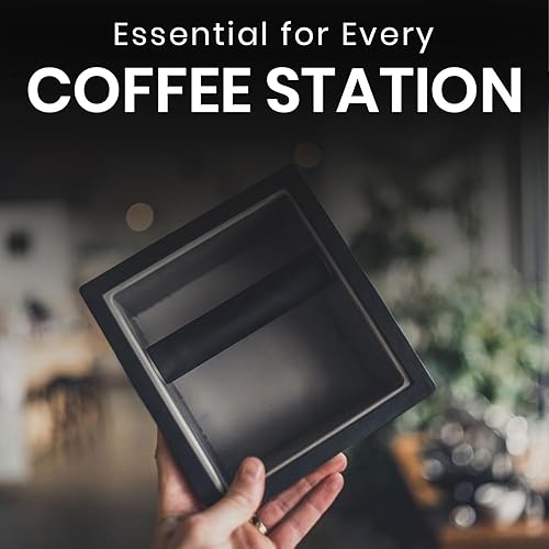 Miniatura 7 de Rattleware Caja de acero inoxidable de 6 x 5.5 x 4 pulgadas Contenedor de café molido de alta resistencia con barra soldada Caja de café