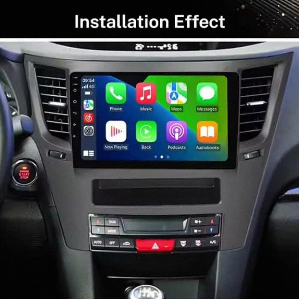 Radio Macchina Touch Screen per Subaru Legacy Outback 2009-2014 Wireless Carplay Android Auto Stereo Auto Bluetooth Ips con Pantalla Táctil con Gps, 4 Nucleo 2G+32G