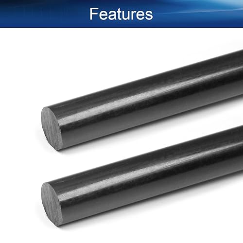 Miniatura 3 de Bettomshin 3 varillas POM de polioximetileno de 0.591in de diámetro externo de 3.3ft de longitud, barras redondas de plástico para ingeniería de
