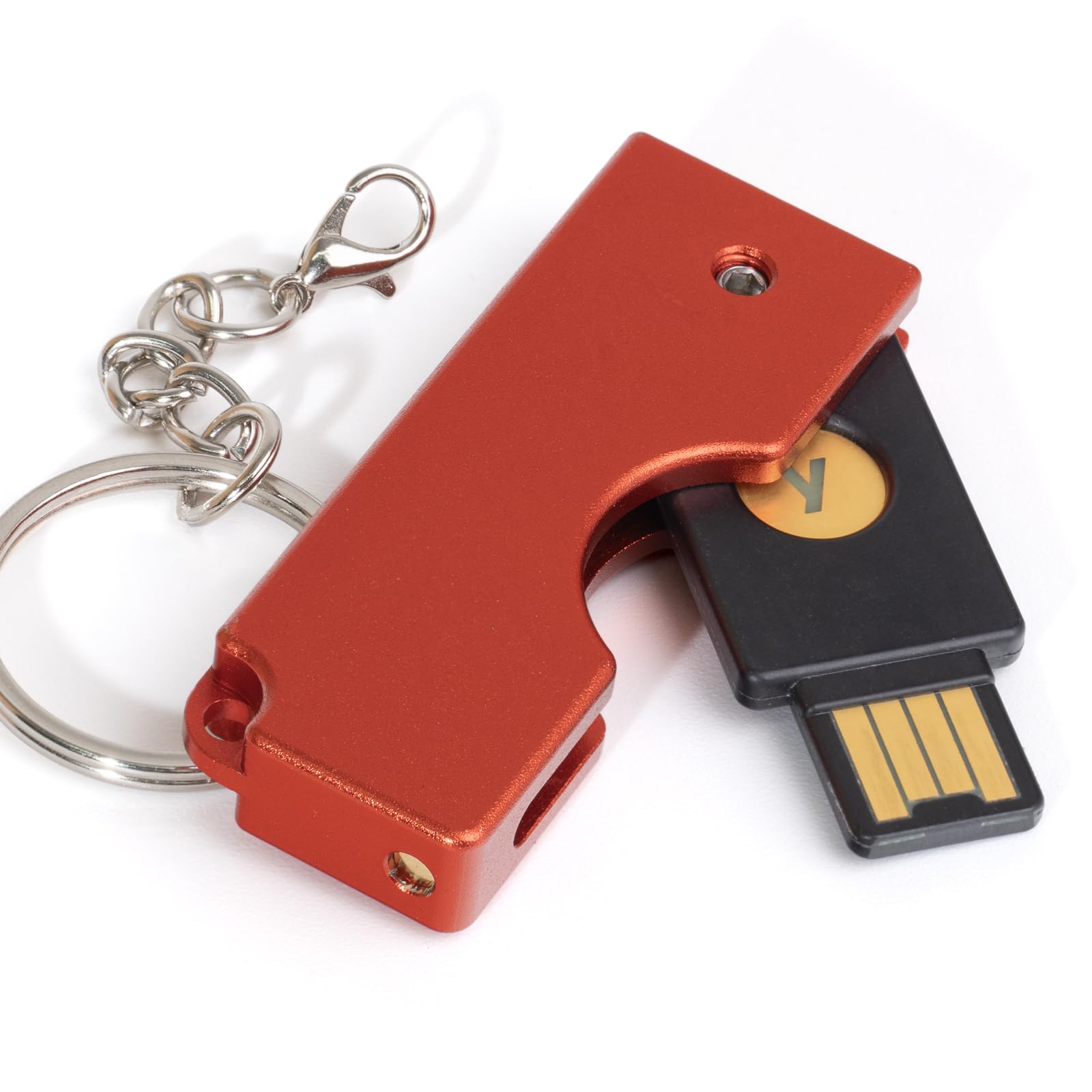 sciuU Funda Metálica con Diseño Plegable Giratorio Compatible con Yubico Security Key NFC/YubiKey 5 NFC / 5 NFC FIPS, USB-A - Carcasa de Aleación de Aluminio Protectora Resistente a los Arañazos