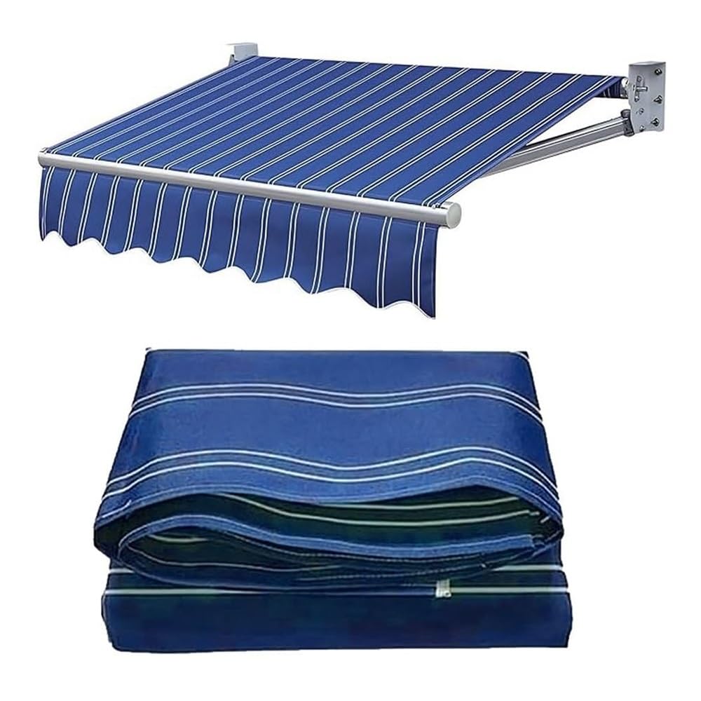 Toile De Remplacement pour Auvent De Terrasse 2m 3.0m 4m 5m 6m 7m Tissu De Remplacement pour Auvent Extérieur Toile De Store Banne Manuel((13x10ft) 4X3.0M)