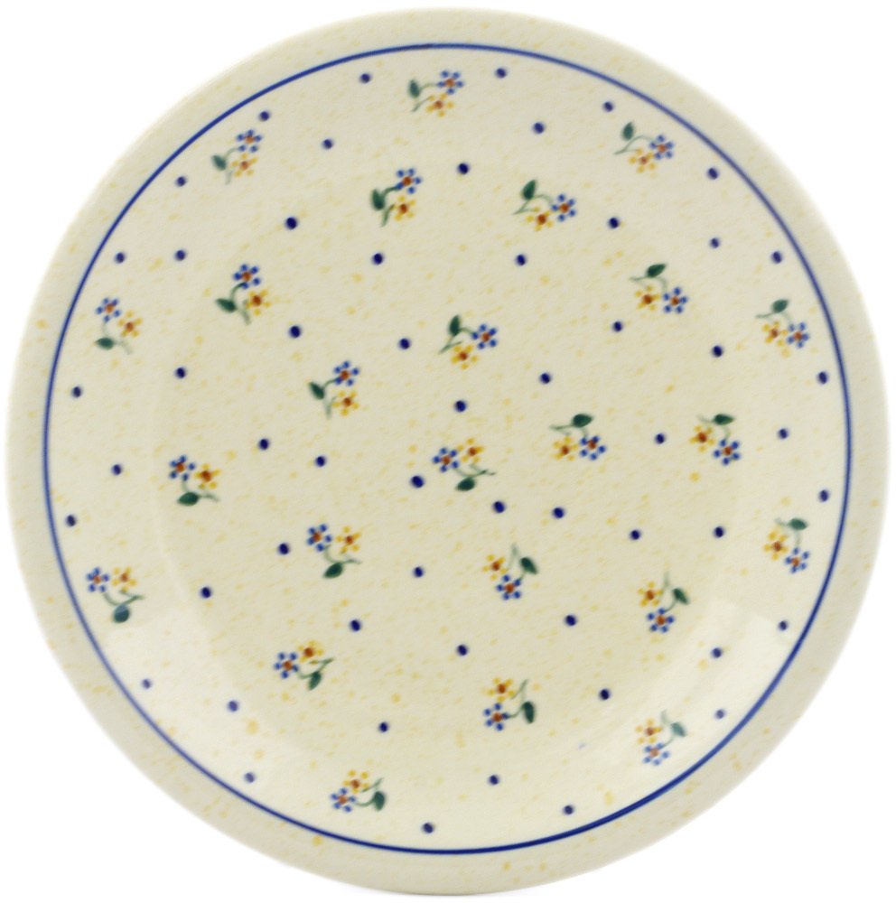 Blue Rose Polish Pottery Country Meadow Small Dinner Plate