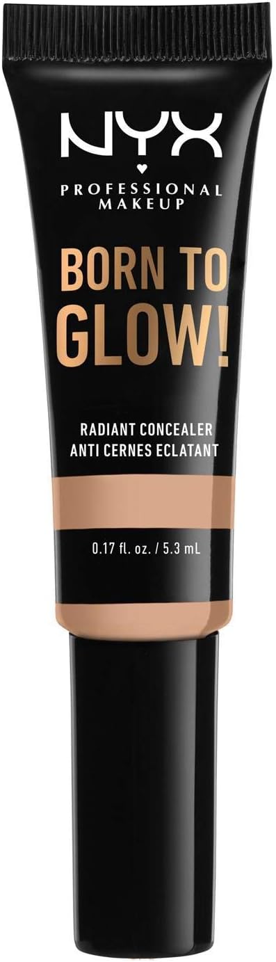 Born to Glow Radiant Concealer, Iridescent Finish, Reduces Under Eye Circles, Highlight and Contour, Vegan Formula, Shade: Natural