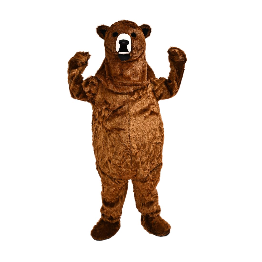 Brown Power Bruin Bear Mascot Costume Fancy Dress Cartoon Outfit