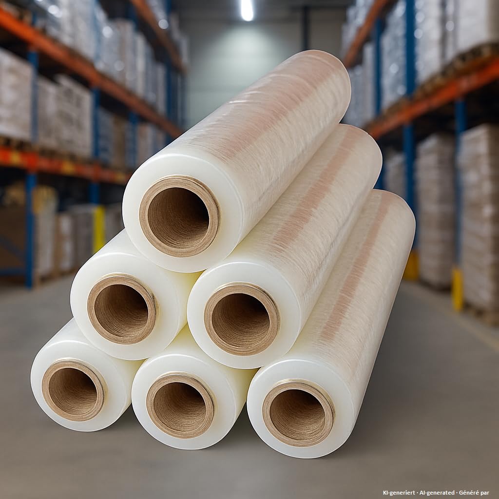 Stretchfolie Transparent 50cm 2,5 kg 23my Verpackungsfolie 6 Stück