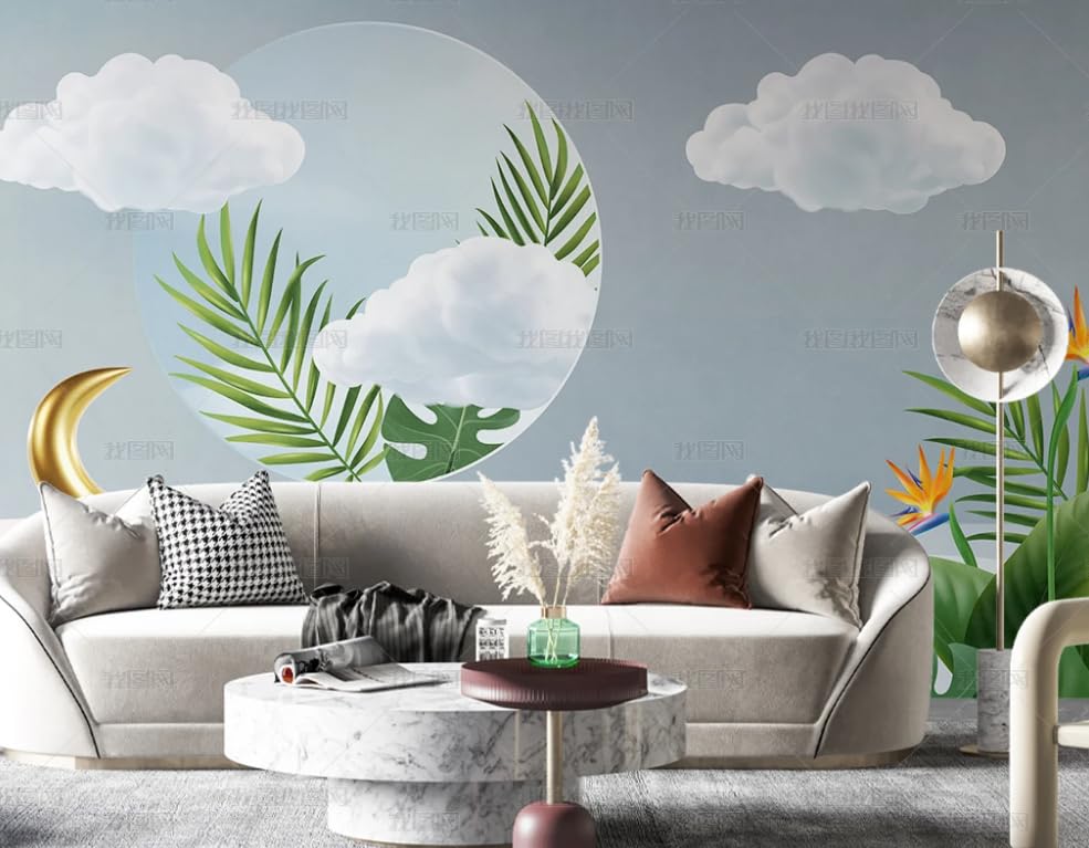 Papier peint intissé haut de gamme panoramique jungle pour grand mur de salon