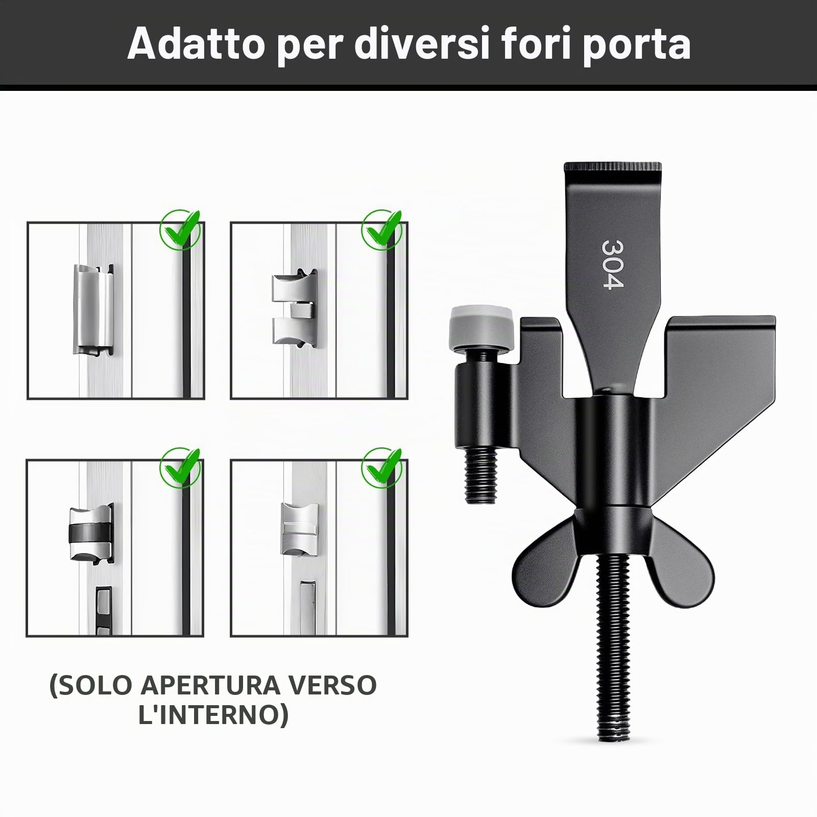AceMining Serratura portatile migliorata per porta di casa, serratura per la privacy, perfetta per viaggi, hotel, casa, appartamento, università e viaggi per una maggiore