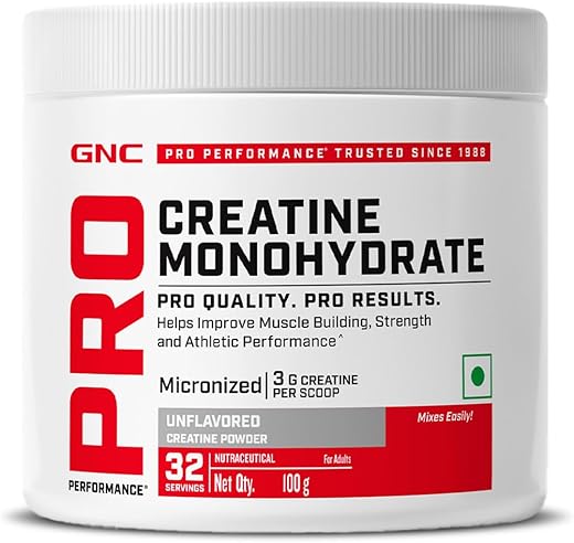GNC Pro Performance Creatine Monohydrate - 3000mg Creatine Per Scoop | Micronized for Faster Absorption | Boosts Energy, Muscle Volume &...