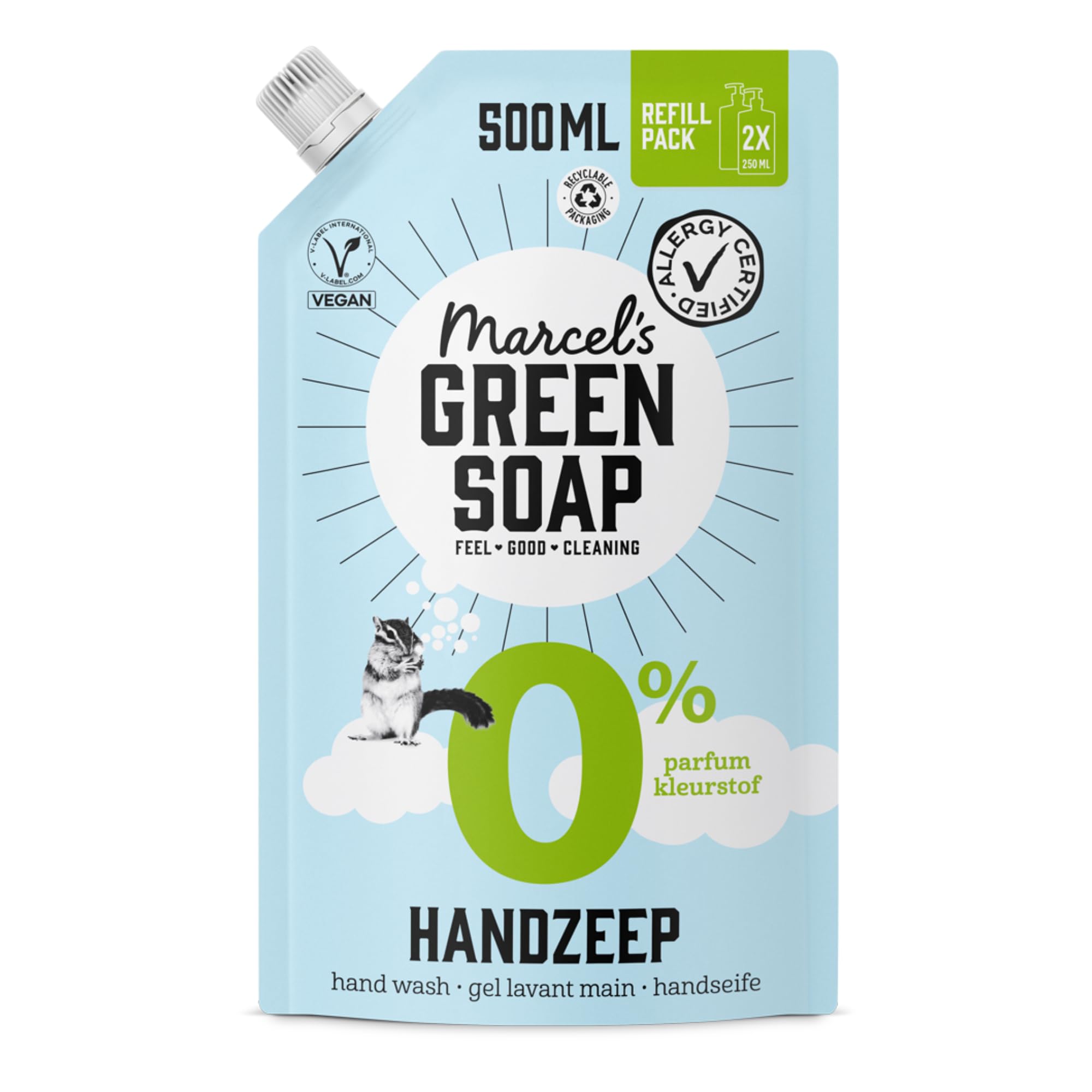Marcel's Green Soap Handsoap 0% 500ml Refill