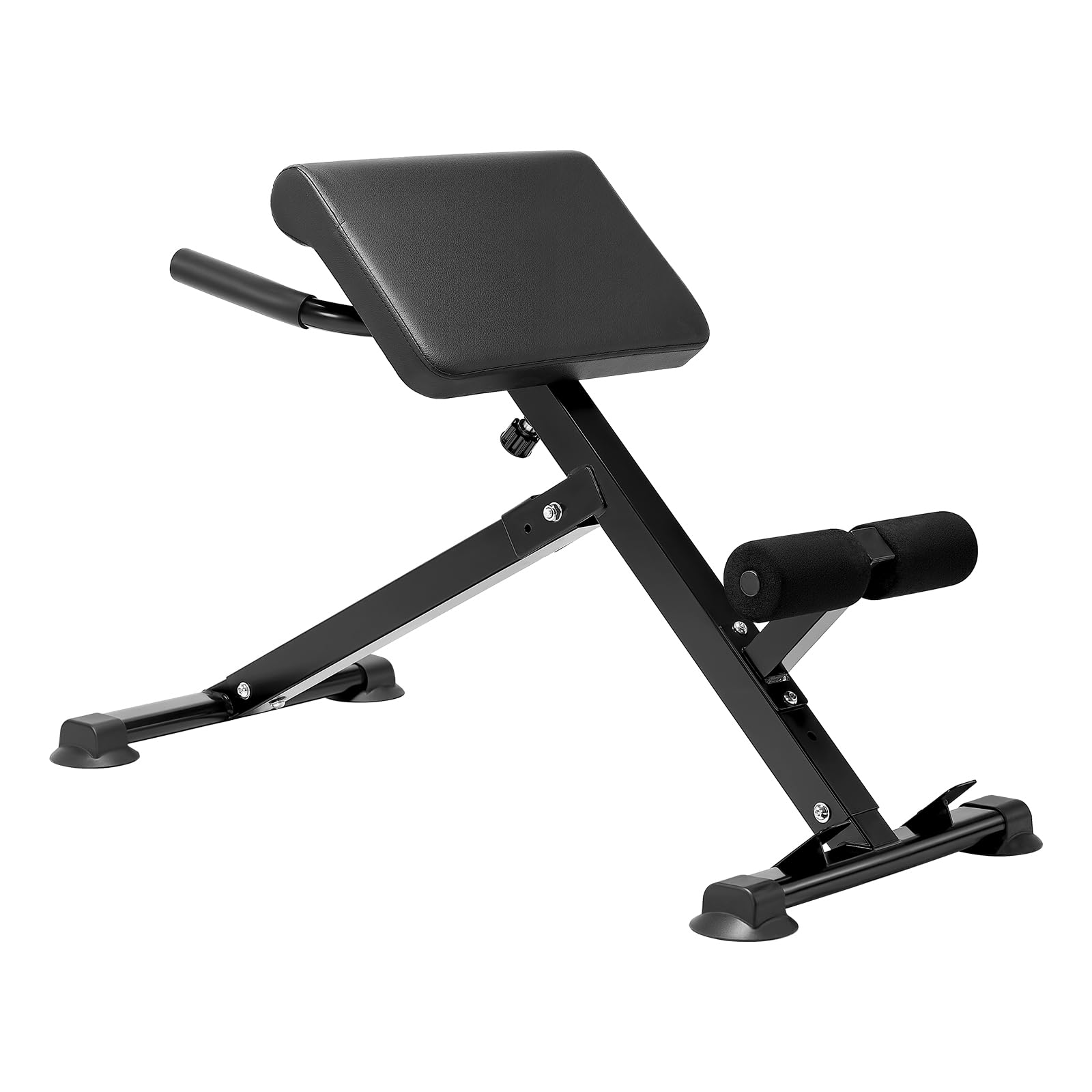 VEVOR Chaise romaine Hyperextension Banc et banc de musculation, design réglable et pliable pour un entraînement complet du corps. Cible les fessiers, les ischio-jambiers, le dos, le tronc et les