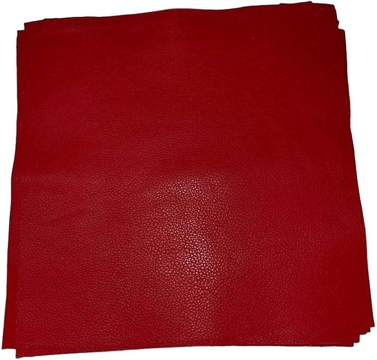 Natural Grain Cow Leathers: 12'' x 12'' Pre-Cut Leather Pieces (Black, 1 Piece)