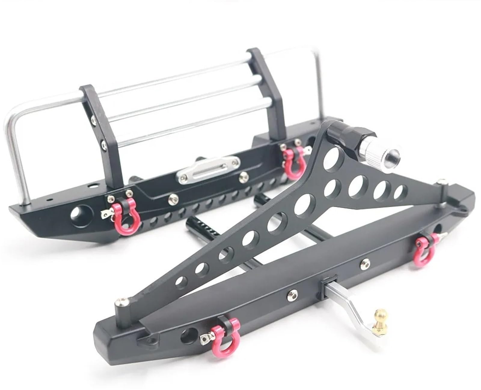 Paraurti RC per Axial per SCX10 II III per Traxxas per TRX4 Gen8 1/10 RC Crawler Car, Set di Paraurti Anteriore E Posteriore Alluminio, Parti Aggiornamento