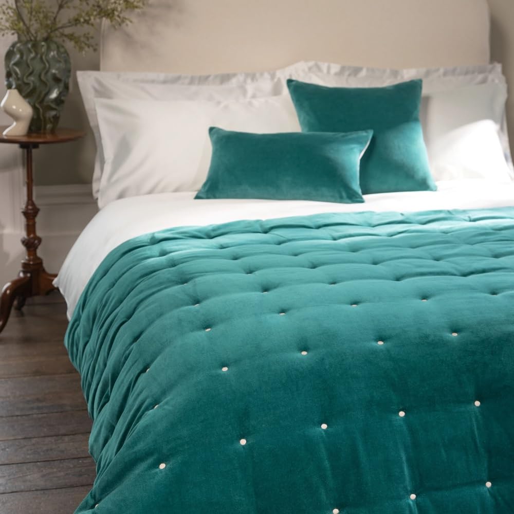 Christy Jaipur Luxury Throw Tushions| 140cm x 200cm | Peacock Green
