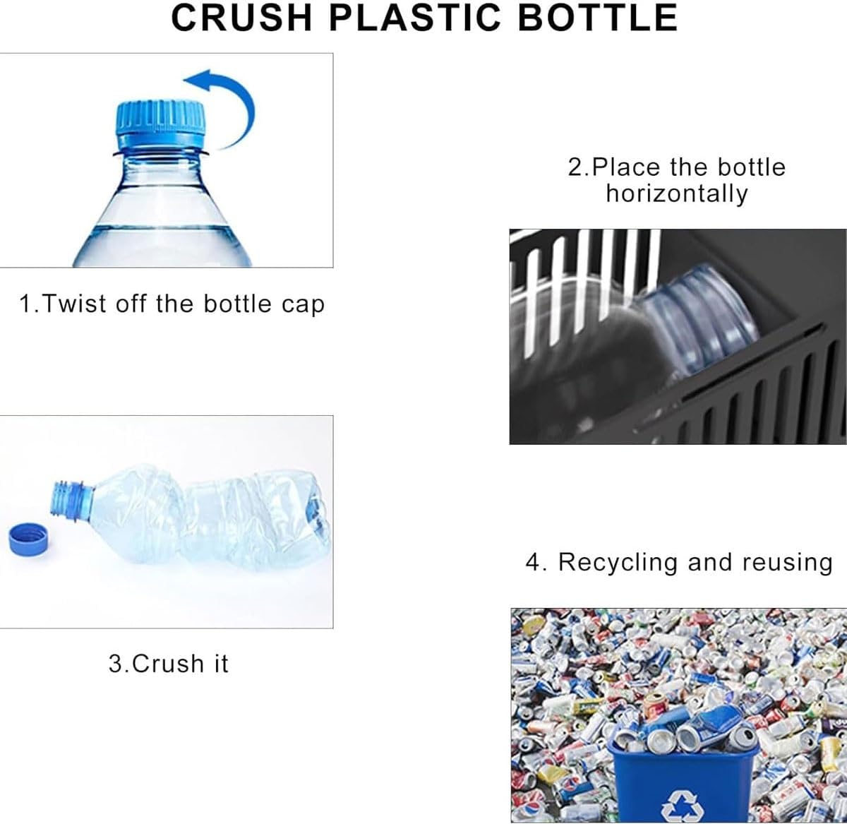 Automatic Can Crushers,Electric Can Crusher for Recycling 8oz-16oz Cans, Can Fill 8 Cans at a Time, Auto Loading Can Crusher for Aluminum Seltzer, Beer Cans