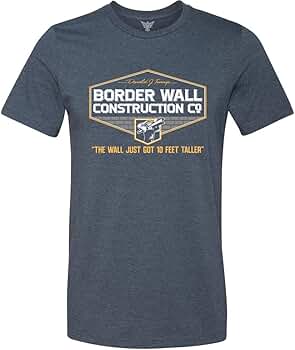 Amazon.com: GunShowTees Men's Donald Trump Border Wall
