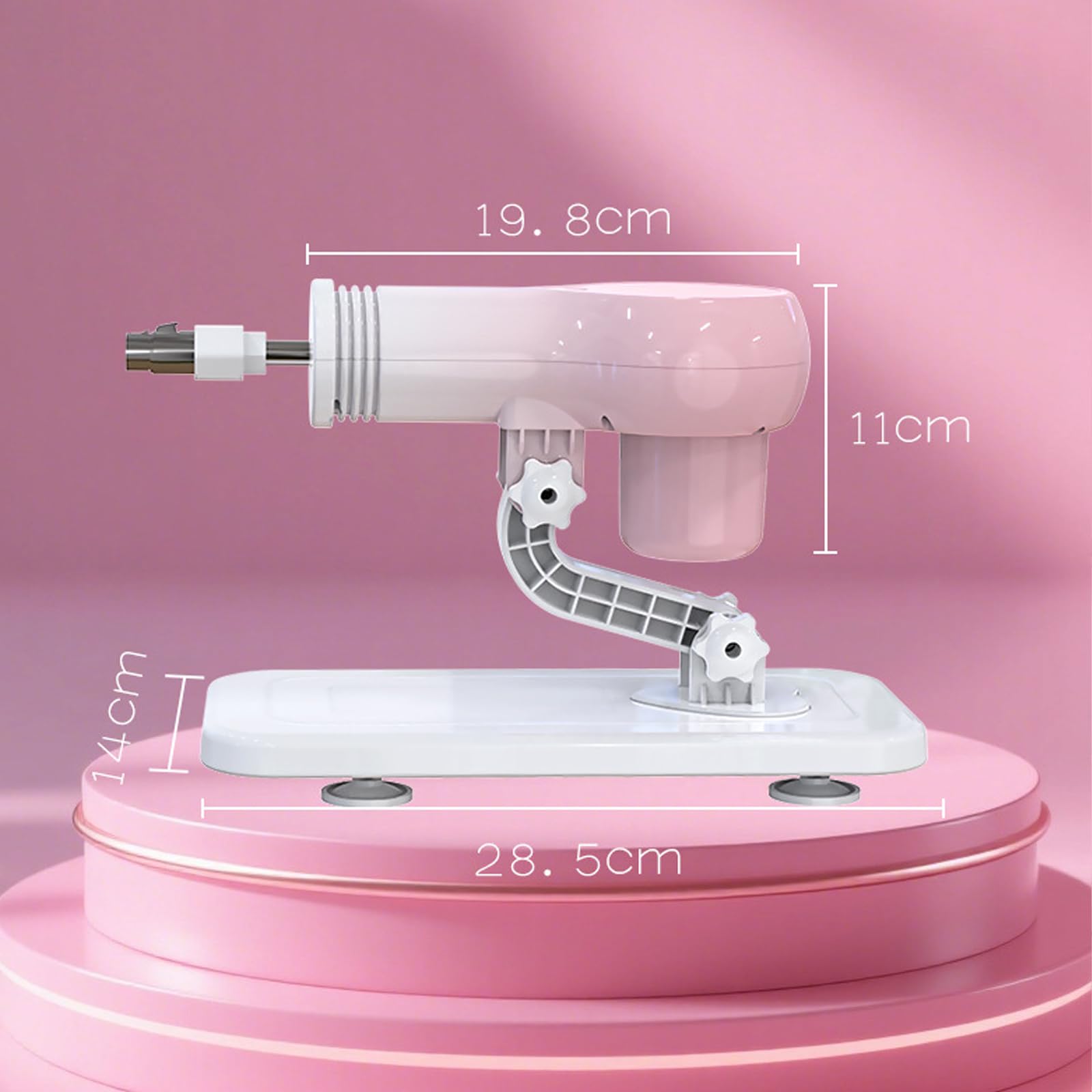 AMAZBEE Máquina sexual con consolador y plug anal Máquina de empuje automática con 3 conexiones XLR Máquina sexual Juguete sexual extremo para adultos (A)