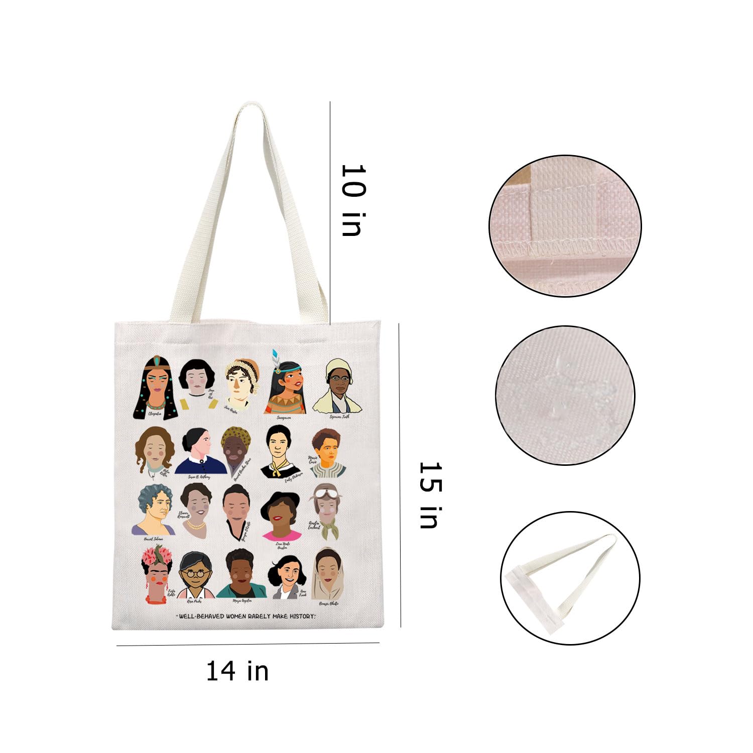 VAMSII Women's History Tote Bag - Feminist Gift for Women's History Month