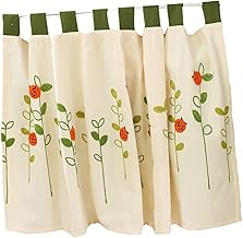 BESPORTBLE 1 Peça Cortinas De Porta Para Janela De Porta Cortinas Bege Cortinas De Janela De Porta Meia Janela Persianas Animal Print Cortina De Cozinha Cortina De Sol Bege Bordado Hald