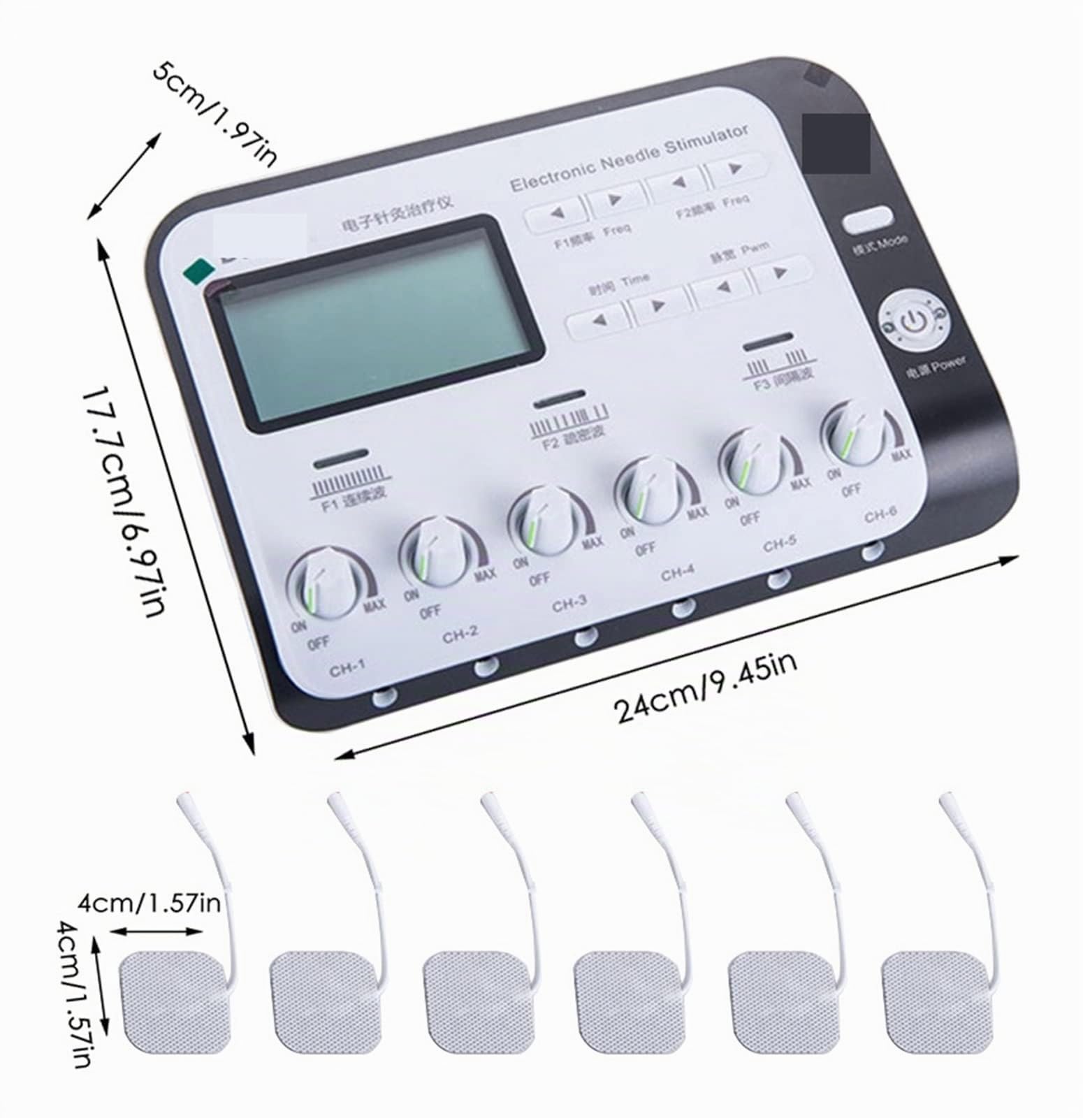 Masajeador corporal Disgistal de 6 canales de salida for el cuidado de la salud, Estimulador muscular eléctrico, masaje de parche de electroacupuntura relajante Fácil de usar para principiantes y prof