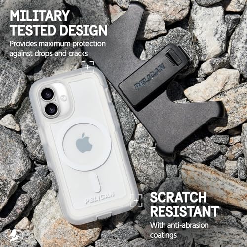 Pelican Voyager iPhone 16 Plus Case - Rugged MagSafe Phone Case - Clear - image 5