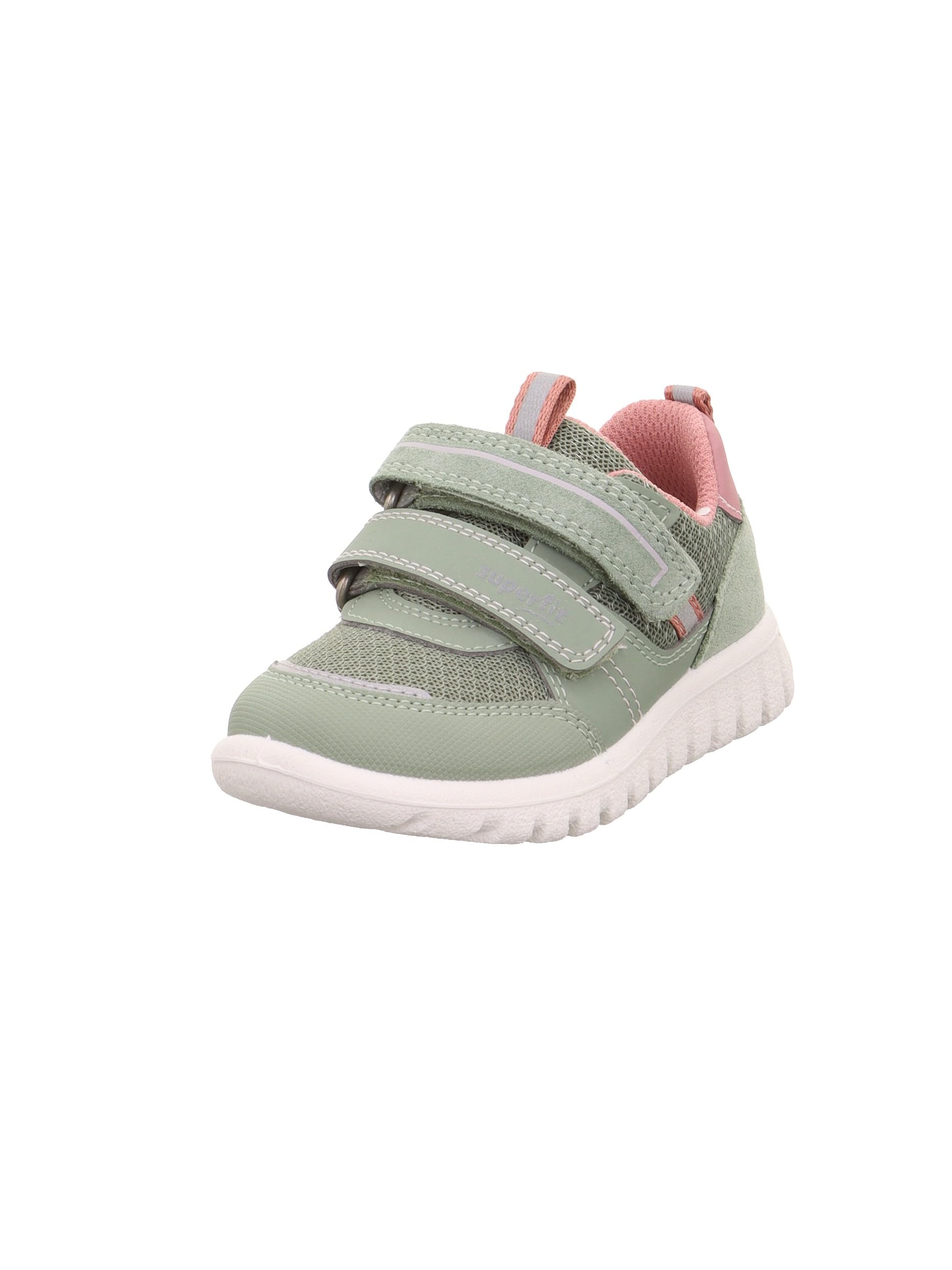 Superfit Mädchen Sport7 Mini Sneaker, Hellgrün Rosa 7500, 35 EU