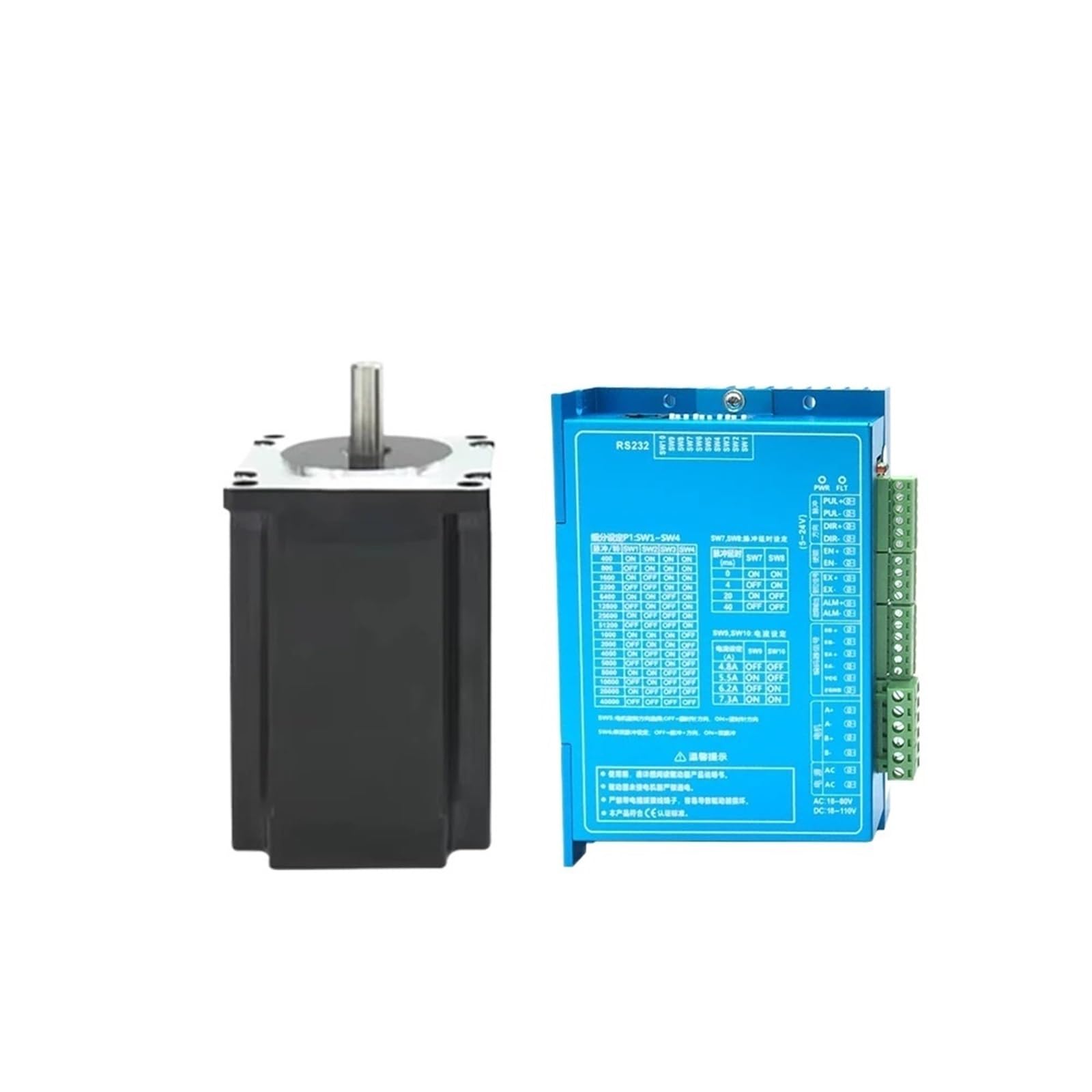 ANERTQUIH Nema34 Closed Loop Stepper Motor Driver Kit 2 Phase 4.5/8.5/12Nm 86mm with Encoder Hybird Easy Step Servo(1 Axis Motor Driver,12Nm)