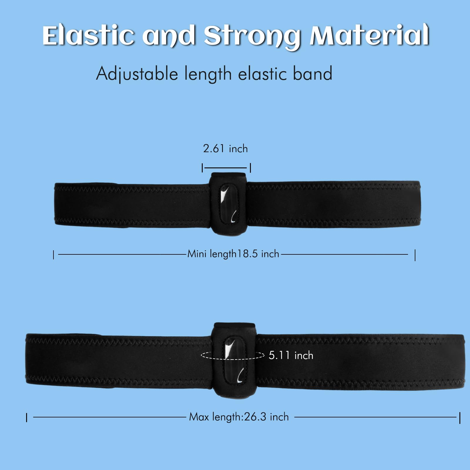 Sex Toy Restraint Leg Straps, Vibrator Elasticity Constrained Forced Strap for Women Hands-Free Play, Adjustable Bondage Leg Straps, Elasticity Constrained Forced Strap for a Variety of Vibrators: Black