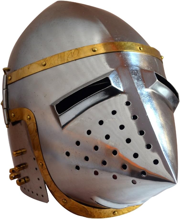 Medieval Armor Pig Faced Bassinet Hound Skull Helmet ABS