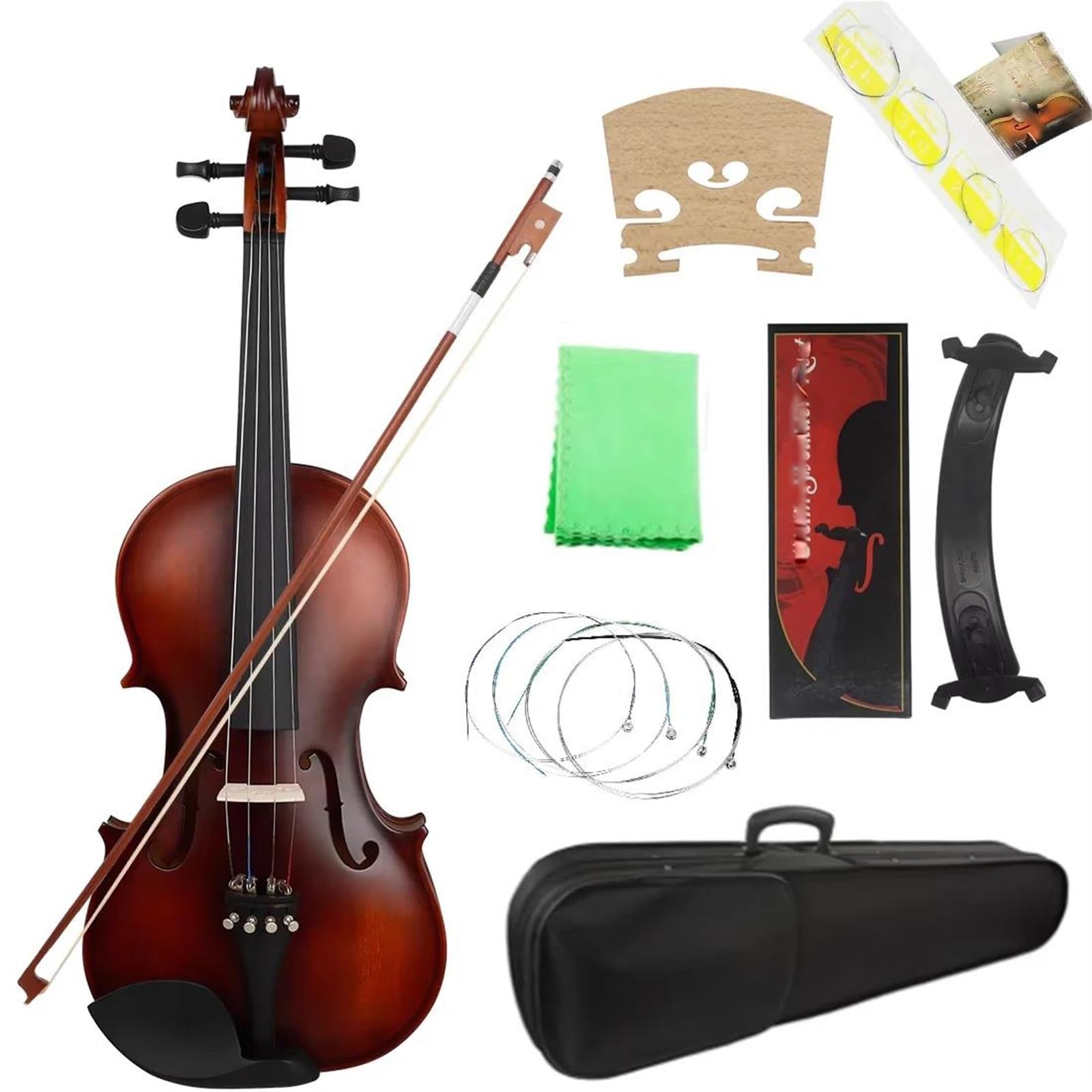 Violino Violino Acustico In Legno Massello 4/4 | Finitura naturale opaca vintage(2)