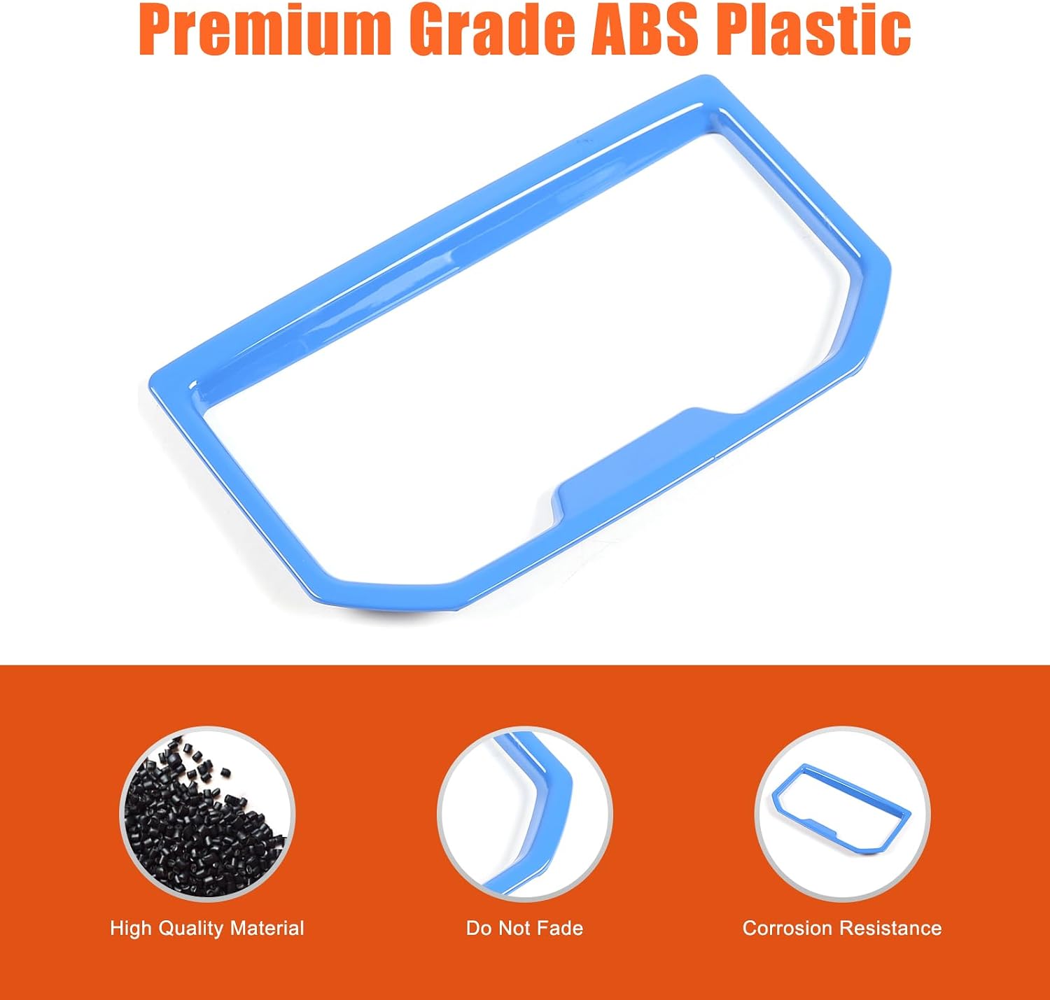 Car ABS Inner Rear Row Cup Holder Trim Panel Stickers,Compatible with Toyota Tacoma 2024+,Rear Row Cup Holder Protective Panel Stickers Accessories (Blue)