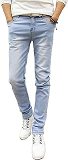 [Make 2 Be] メンズ シンプル デニムパンツ Gパン ストレッチ スキニー ジーンズ 美シルエット ボトムス MF18