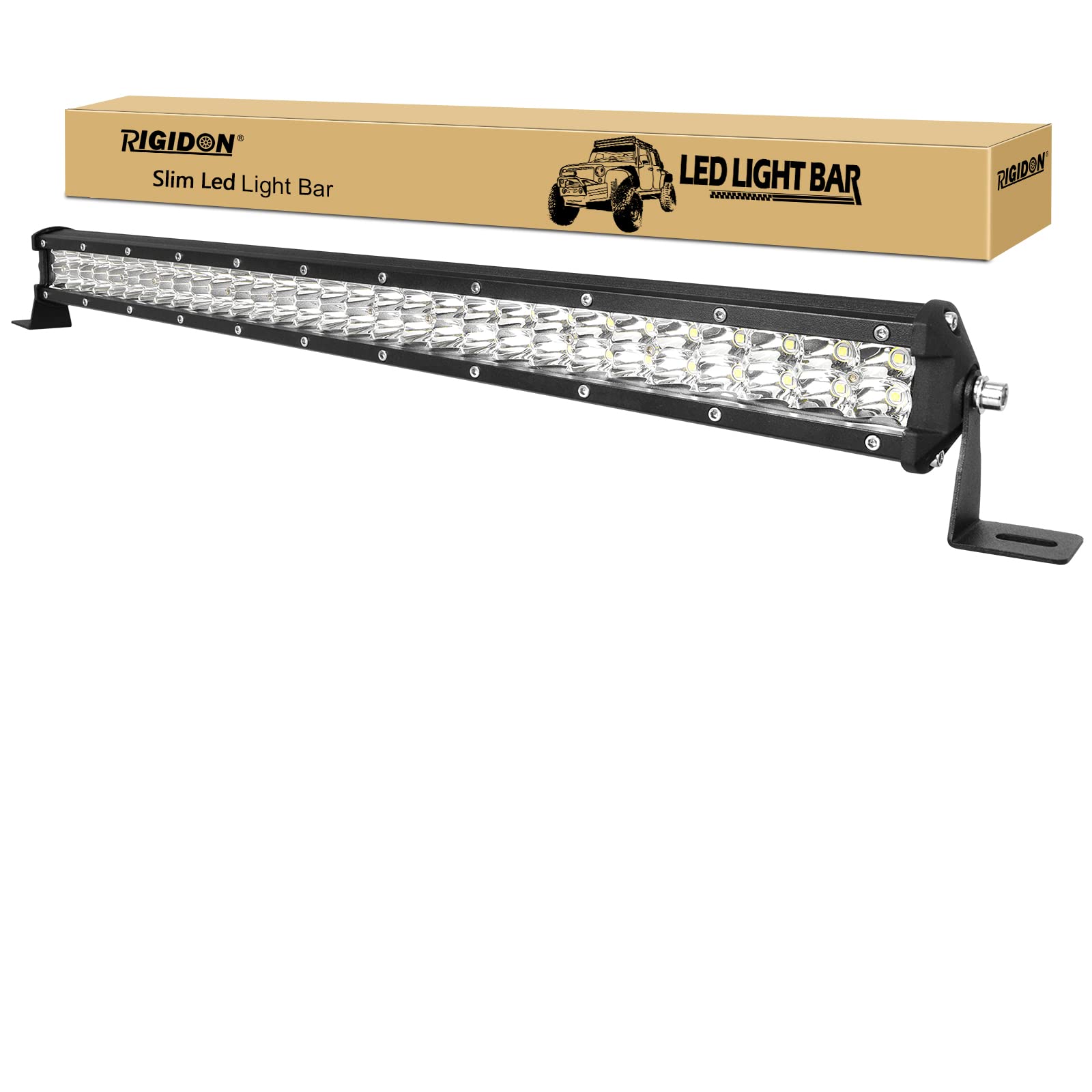RIGIDON 24 pollici 60 cm 180 W faretto barra luminosa a LED, 12 V 24 V barre luminose LED per off road camion auto ATV fuoristrada 4 x 4 veicoli, lampada di guida 6000 K bianca, impermeabile