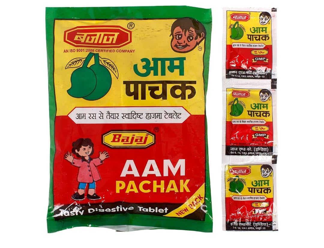 GAJRAJ Ayurvedic Digestive Aam Pachak Tablet for Good Health 30 Sachets of Re 1 Each (Pack of 4)-image-31