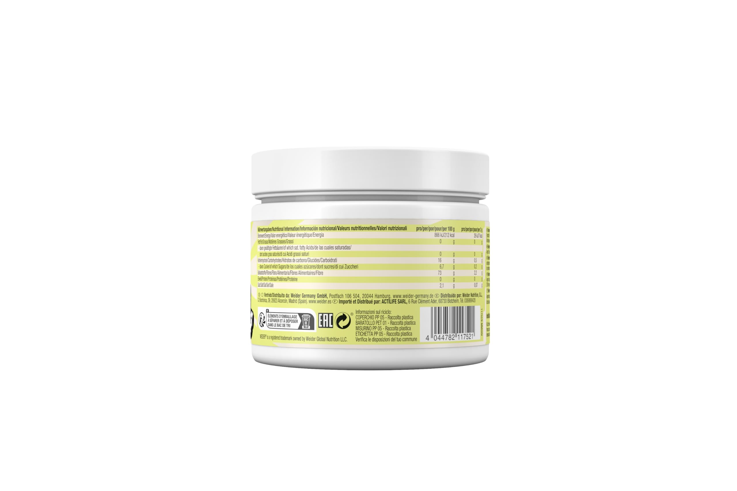 WEIDER Aroma in polvere Aroma in polvere senza zucchero per aromatizzare e dolcificare quark, yogurt o proteine ​​in polvere, adatto anche per cuocere al forno, pistacchio, 250g