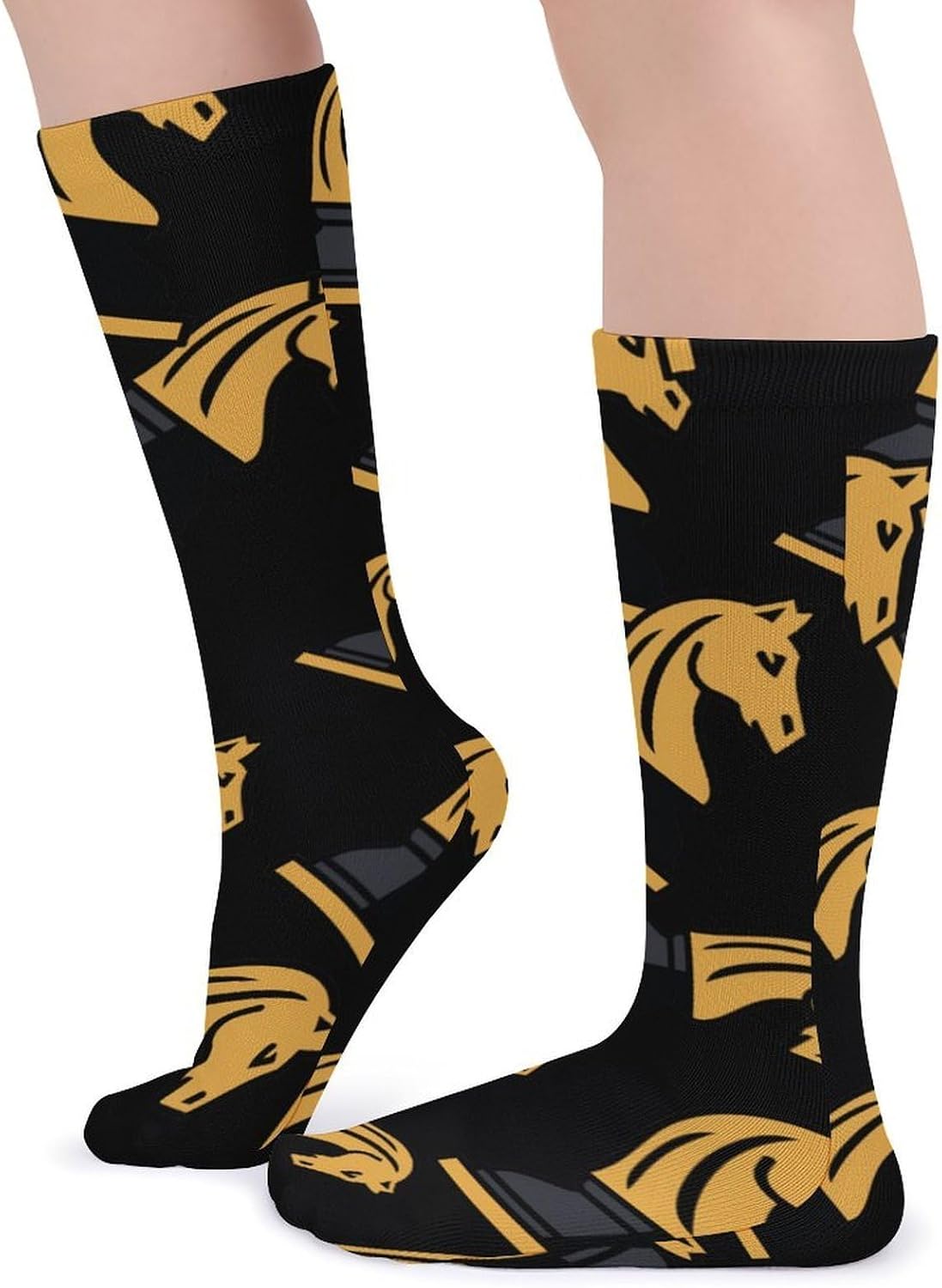 Horse Chess-Piece-Knights Knee High Socks Casual Long Stockings Over Calf Sock Tube for Women Men