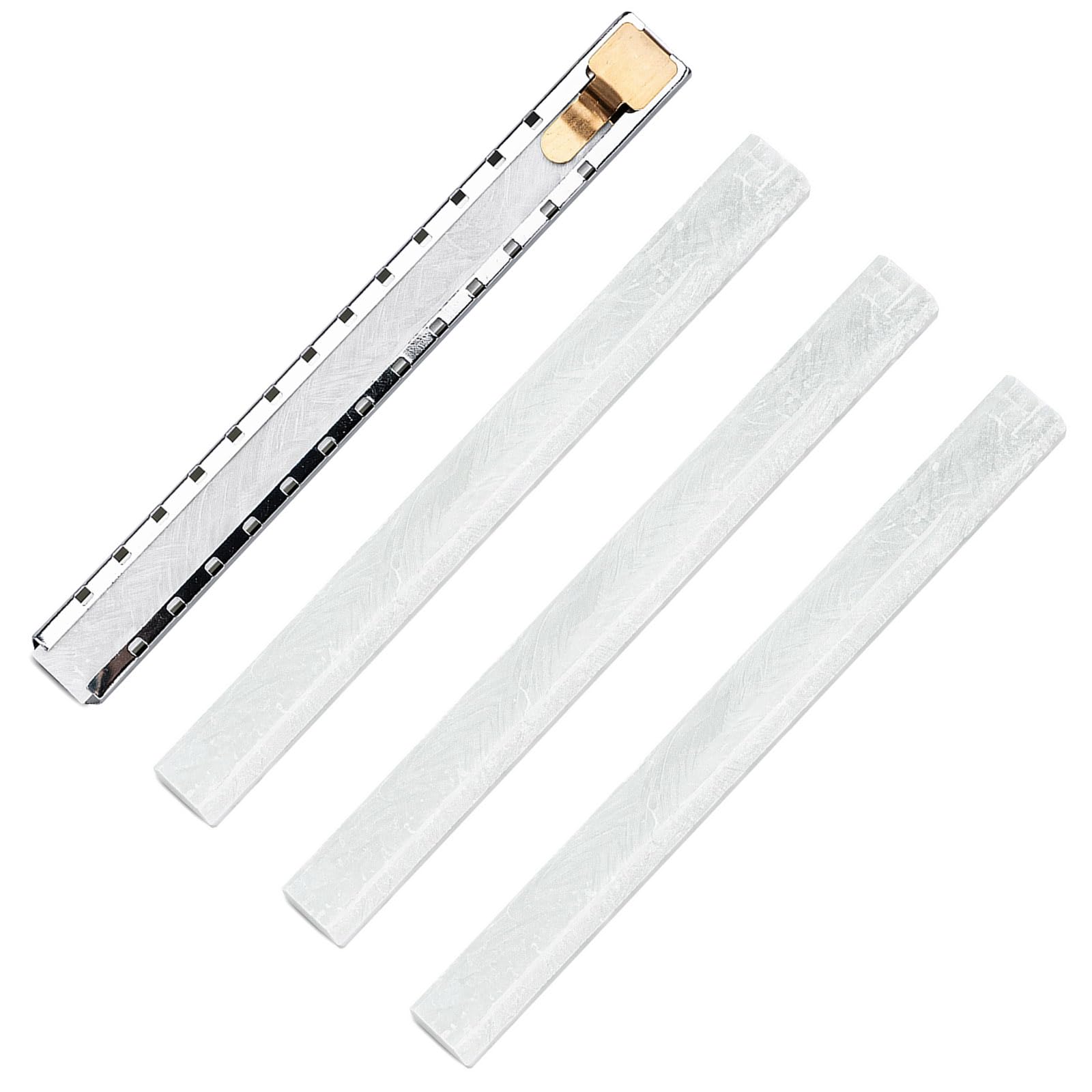 Slate Pencils with Soapstone Holder, 4 PCS French Chalk Tracer Pencil Set for Industrial Marking on Metal, Concrete & Steel