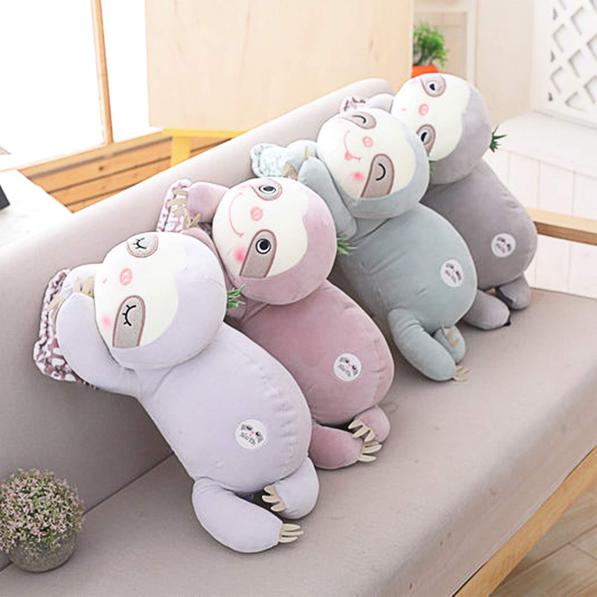 Peluche Perezoso De 65 Cm, Almohada Súper Suave Para Dormir Y Abrazar, Regalo Ideal Para Navidad