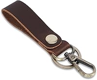 TheAntiq Genuine Leather Keychain with Belt Loop - Durable EDC Tactical Key Holder for Men & Women
