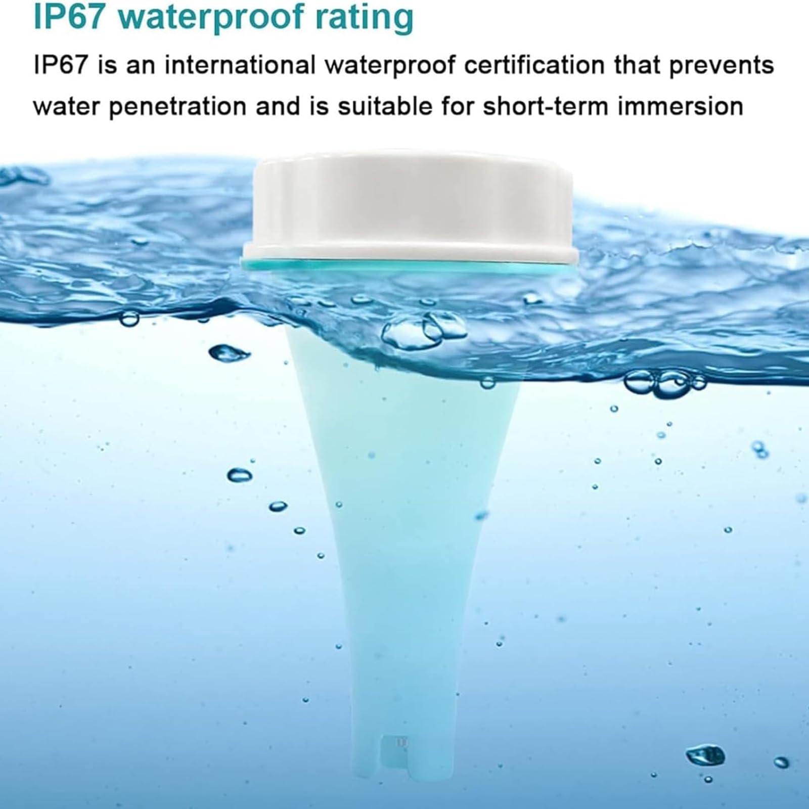 Medidor De Agua Para Piscinas Zayuzo Con Bluetooth, 6 En 1, Resistente Al Agua Ip67, Con Medidor De Ph, Cloro, Ec, Tds-orp Y Temperatura Para Piscinas, Jacuzzis Y Spas De Natación.