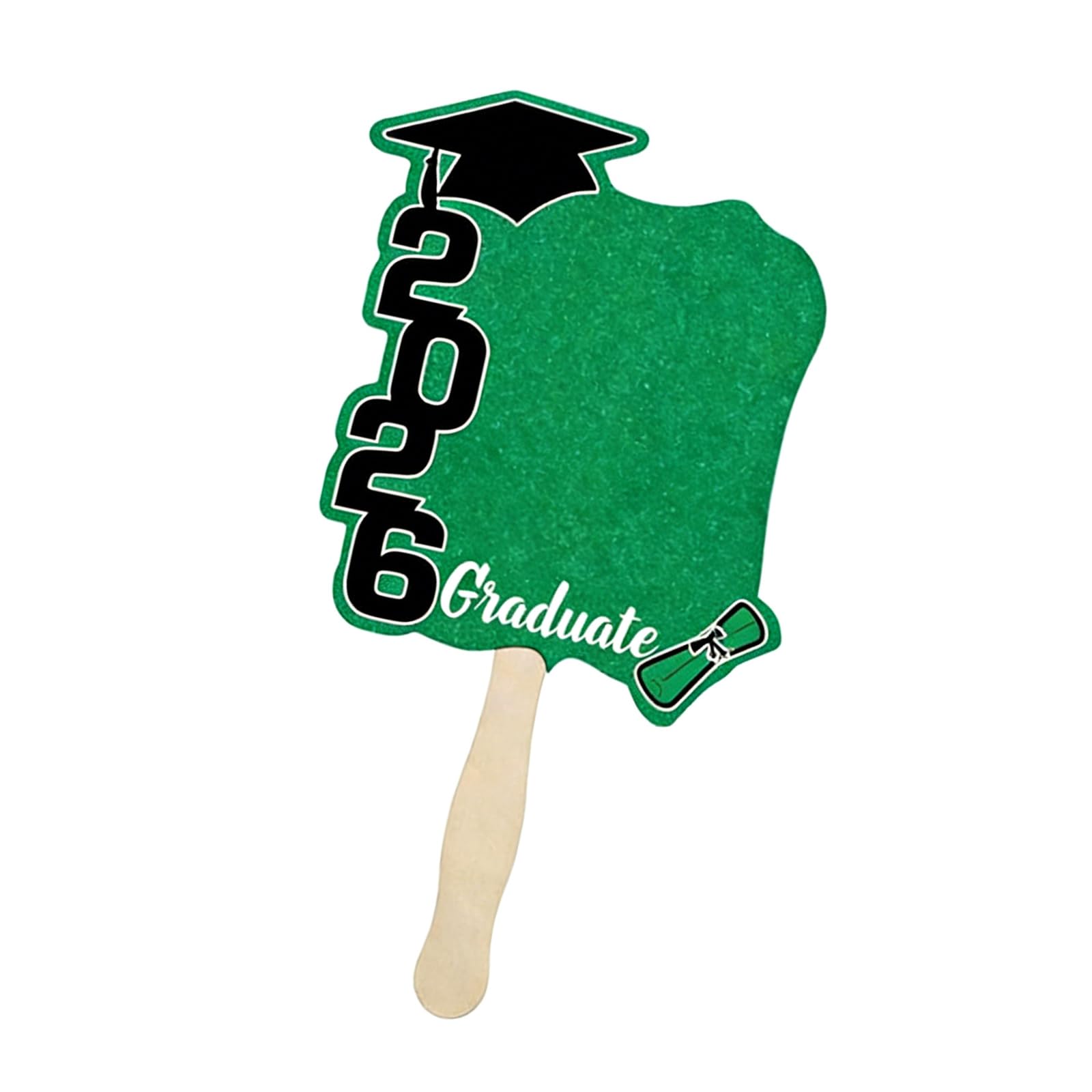Zxfdsfdbnm Sided Printed Wooden Hand Fan Graduation Ceremony for Class of 2026 Commencement Graduation Decoration Commencement Deck